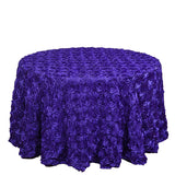 Satin Round Tablecloth 120" Purple