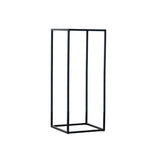 2Pc Rectangular Black Metal Wedding Flower Stand Geometric Column Frame