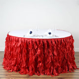 Curly Willow 14ft Table Skirt Red