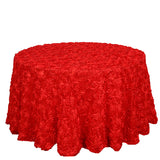 Satin Round Tablecloth 120" Red