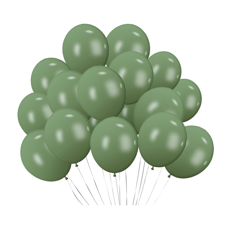 100 Pc Retro Avocado Green Latex, Air or Water Balloons 5"