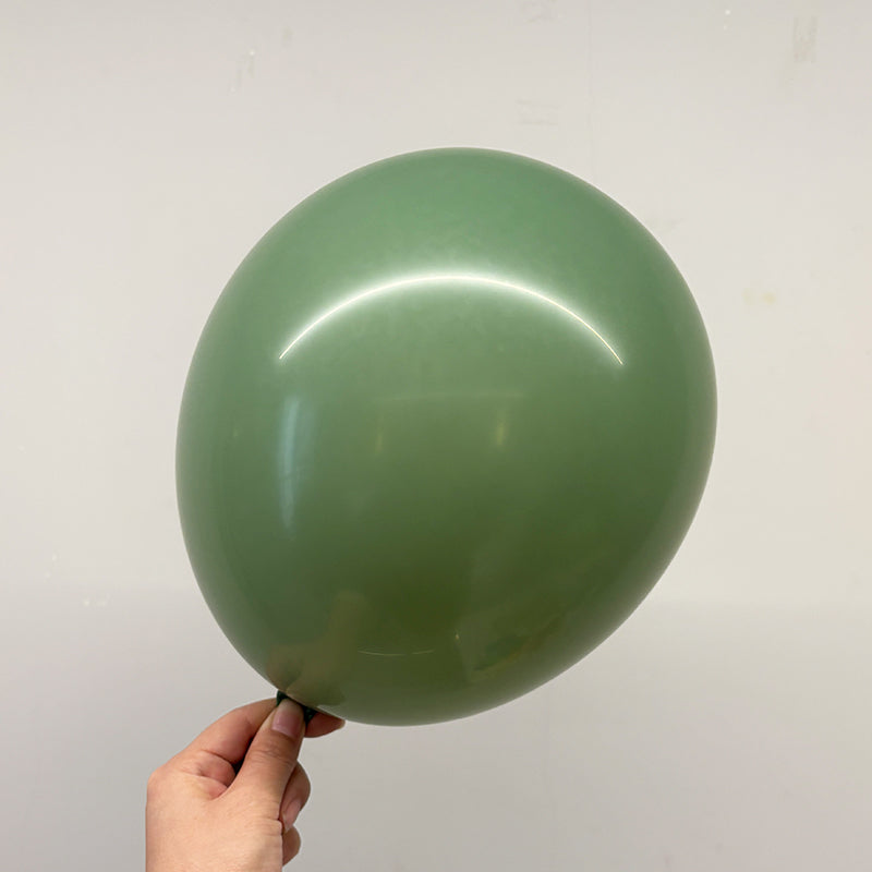 10 Pc Retro Avocado Green Latex Helium, Air or Water Balloons 18"