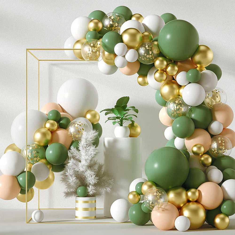 10 Pc Retro Avocado Green Latex Helium, Air or Water Balloons 18"