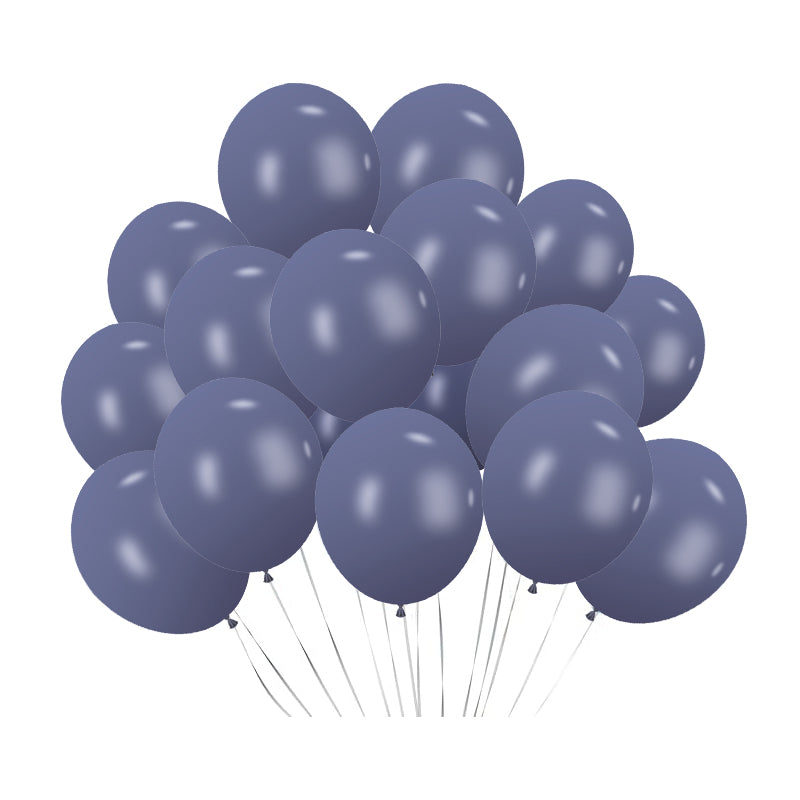 100 Pc Retro Blue Haze Latex, Air or Water Balloons 5"