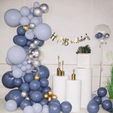 5 Pc Retro Blue Haze Latex Helium, Air or Water Balloons 36"