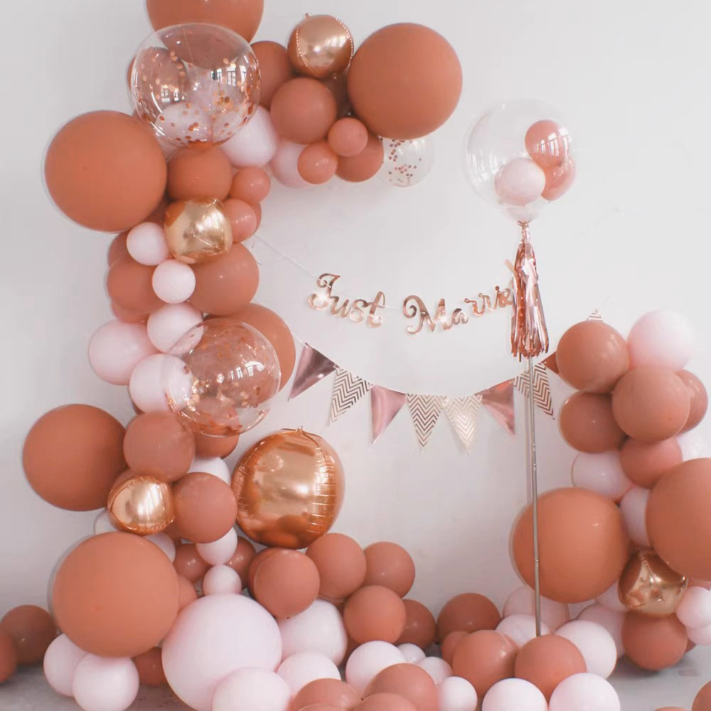 10 Pc Retro Cameo Brown Latex Helium, Air or Water Balloons 18"