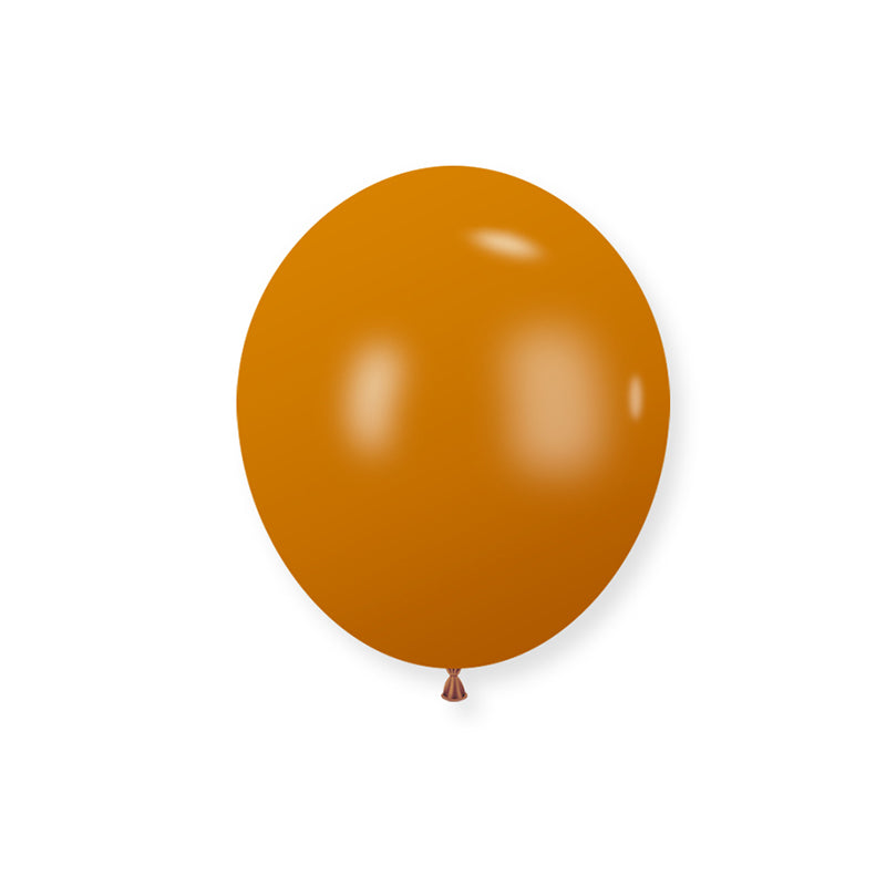 100 Pc Retro Caramel Orange Latex Helium, Air or Water Balloons 10"