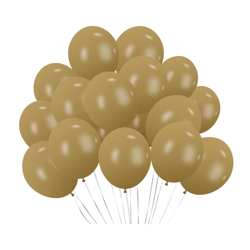 100 Pc Retro Coffee Latex, Air or Water Balloons 5"