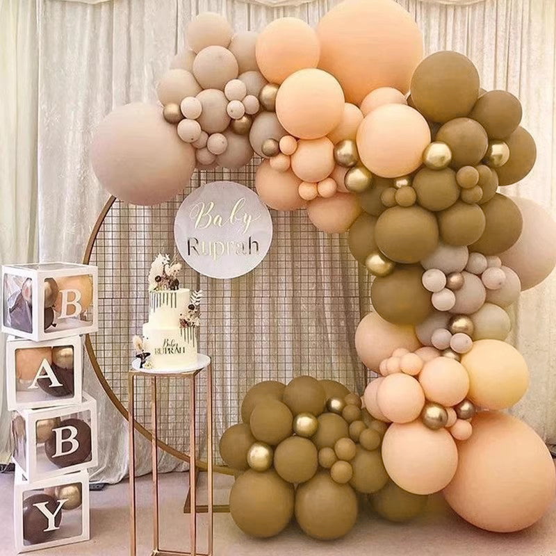 10 Pc Retro Coffee Latex Helium, Air or Water Balloons 18"