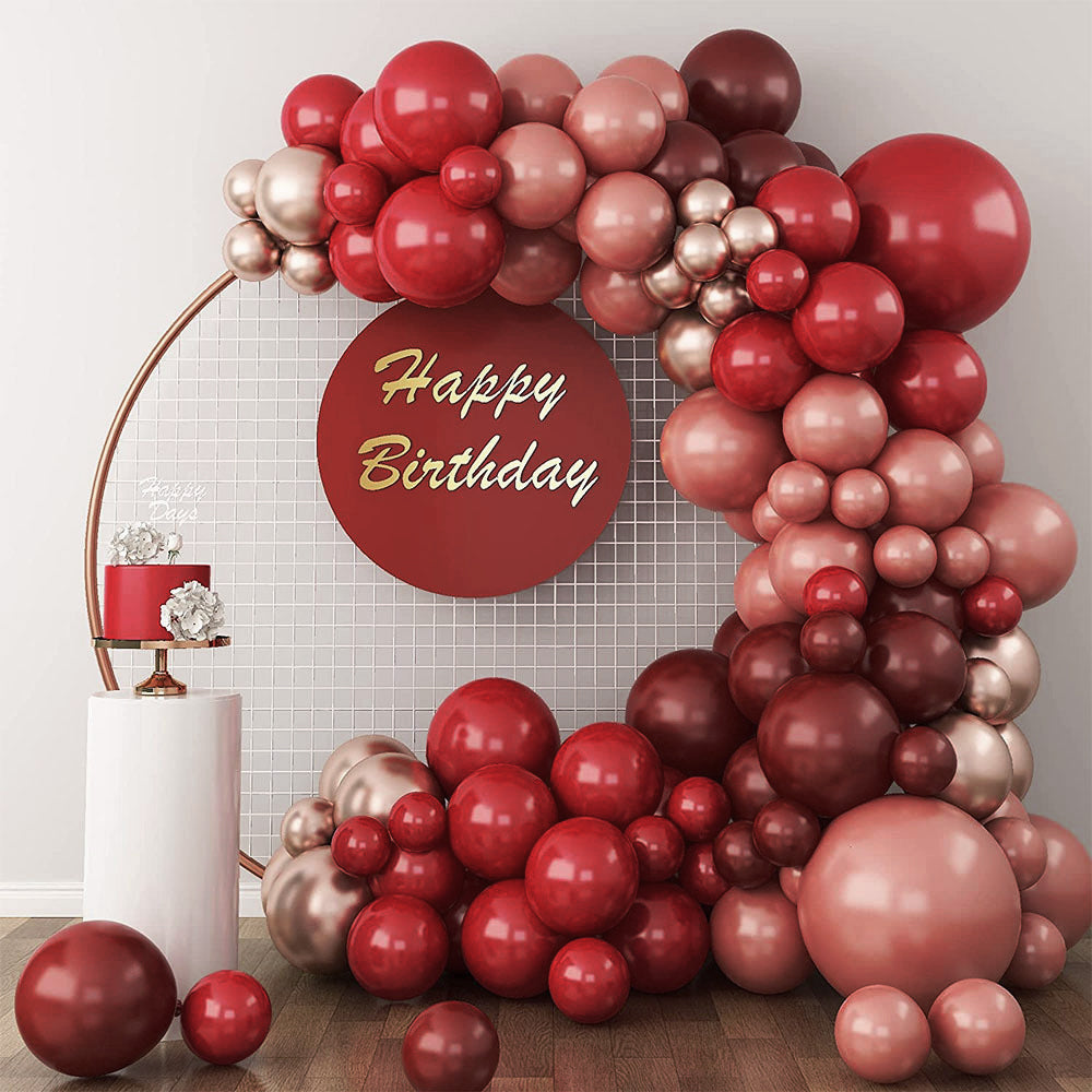 100 Pc Retro Garnet Latex, Air or Water Balloons 5"