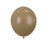25 Pc Retro Light Coffee Latex Helium, Air or Water Balloons 12"