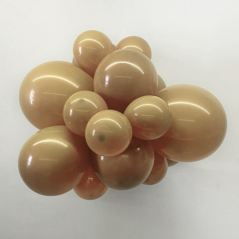 100 Pc Retro Light Coffee Latex, Air or Water Balloons 5"