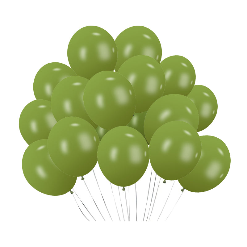 100 Pc Retro Matcha Latex, Air or Water Balloons 5"