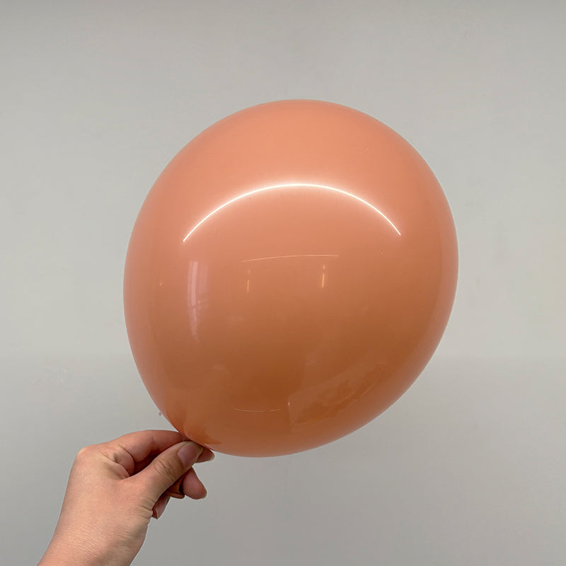 25 Pc Retro Warm Pink Latex Helium, Air or Water Balloons 12"