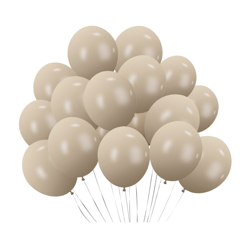 100 Pc Retro White Sand Latex, Air or Water Balloons 5"
