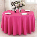 Polyester Round Tablecloth 133" Rose Red