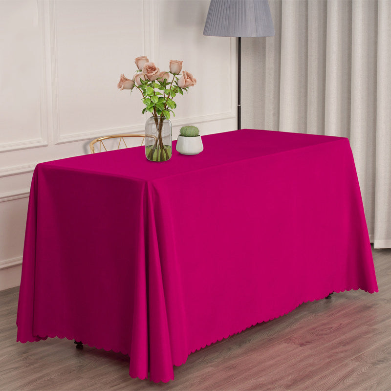 Polyester Rectangular Tablecloth 54"x96" Rose Red