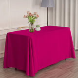Polyester Rectangular Tablecloth 54"x96" Rose Red