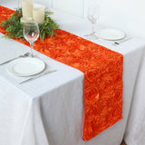 Rosette Satin Table Runner 14" x 108" Gold
