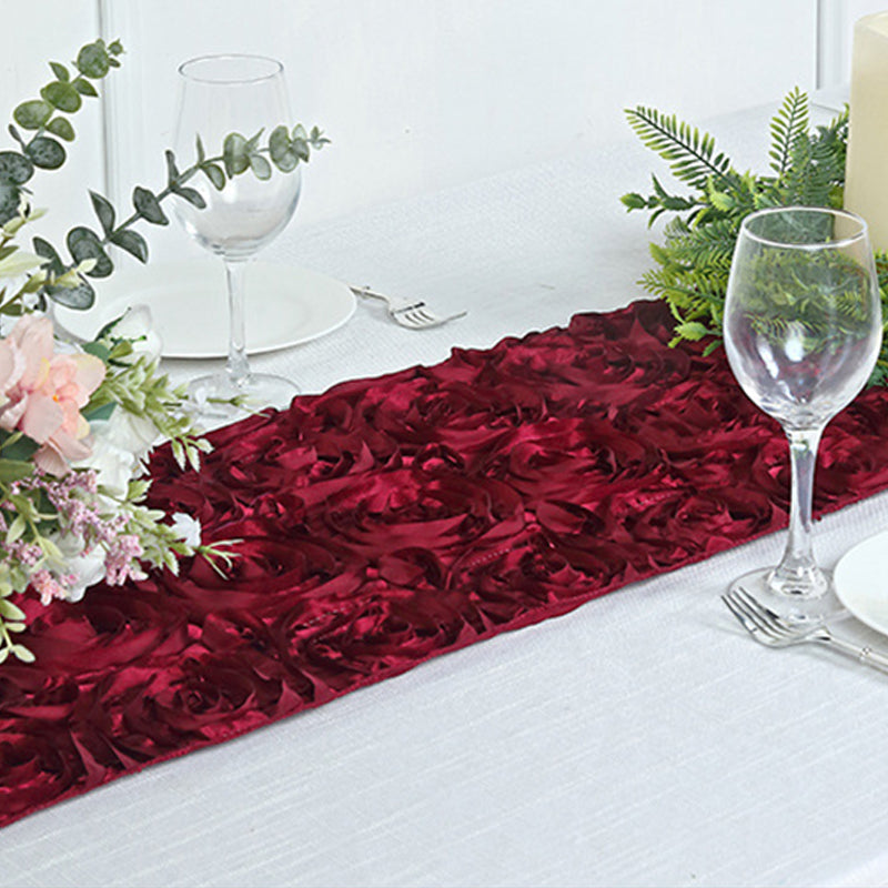 Rosette Satin Table Runner 14" x 108" Gold