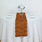 Rosette Satin Table Runner 14" x 108" Gold