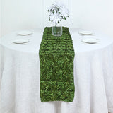 Rosette Satin Table Runner 14" x 108" Grass Green