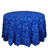 Satin Round Tablecloth 130" Royal Blue