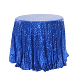 Sequin Round Tablecloth 132" Royal Blue