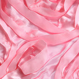 Satin Rectangle Tablecloth Grandiose 3D Rosette Table Cover 132"x90"