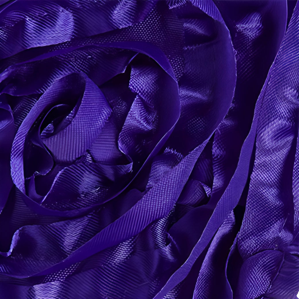Satin Rectangle Tablecloth Grandiose 3D Rosette Table Cover 132"x90"