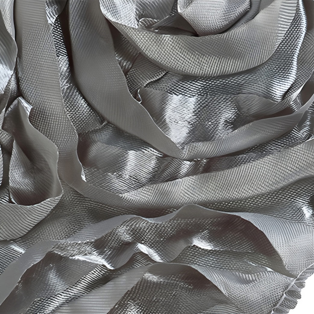 Satin Rectangle Tablecloth Grandiose 3D Rosette Table Cover 132"x90"