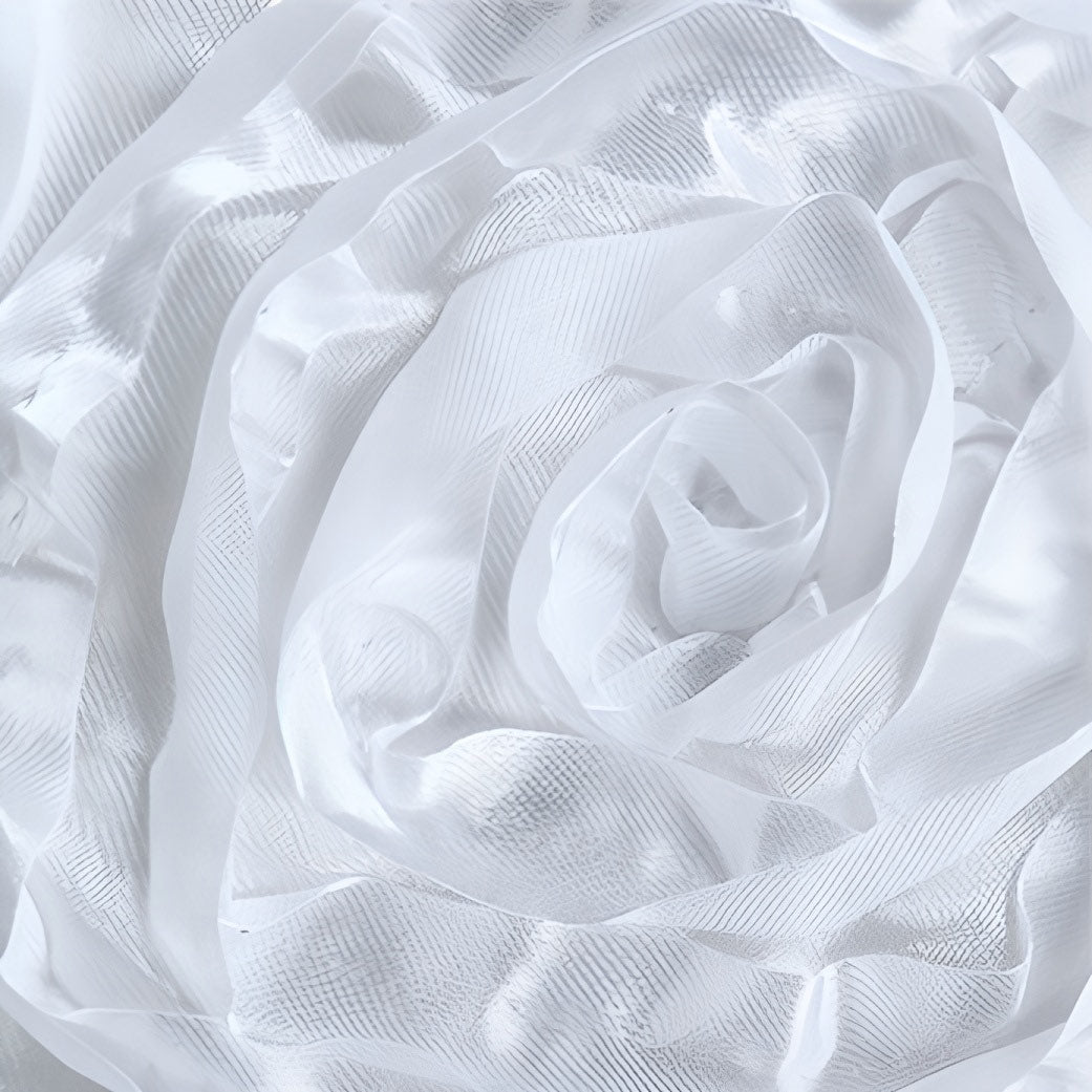 Satin Rectangle Tablecloth Grandiose 3D Rosette Table Cover 132"x90"