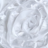 Satin Rectangle Tablecloth Grandiose 3D Rosette Table Cover 132"x90"