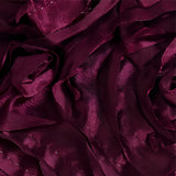 Satin Rectangle Tablecloth Grandiose 3D Rosette Table Cover 132"x90"