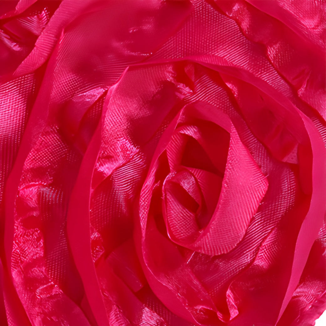 Satin Rectangle Tablecloth Grandiose 3D Rosette Table Cover 132"x90"