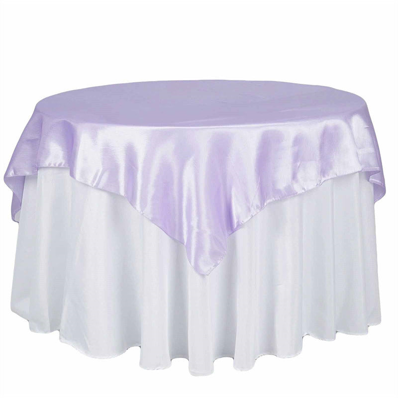 Satin Table Overlay 72"x72" Light Purple