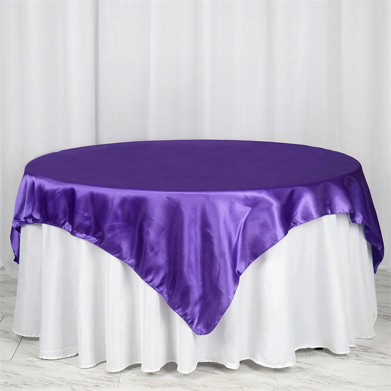 Satin Table Overlay 72"x72" Purple