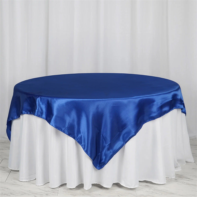 Satin Table Overlay 72"x72" Royal Blue