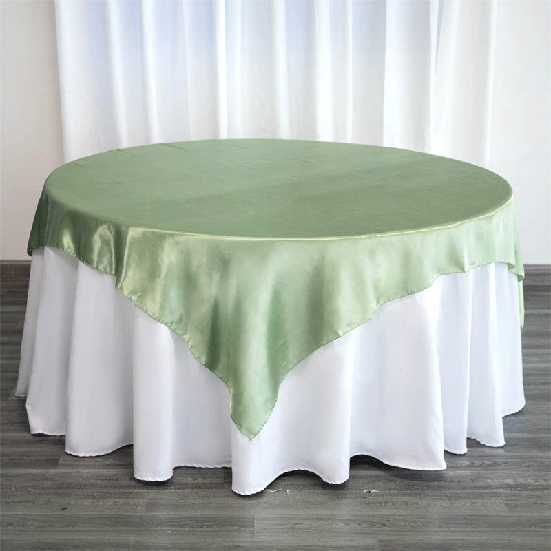 Satin Table Overlay 60"x60" Grass Green