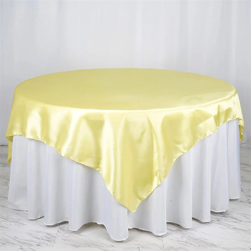 Satin Table Overlay 60"x60" Yellow