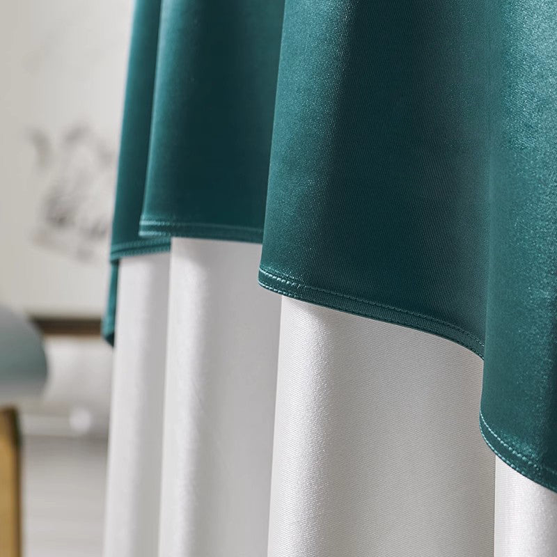 Satin Table Overlay 60"x60" Dark Green