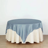 Satin Table Overlay 72"x72" Gray Blue
