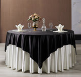 Satin Table Overlay 60"x60" Dark Green