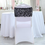 5 Pc Sequin Chair Sash Bands 13"x10" Black