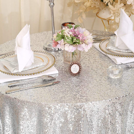 Sequin Square Table Overlay 72"x72" Rose Gold