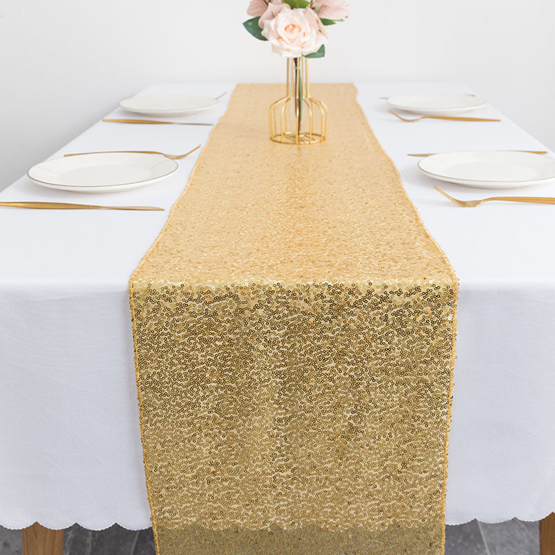 Sequin Table Runner 12" x 110" Rose Pink
