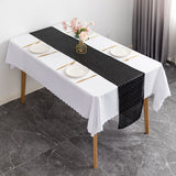 Sequin Table Runner 12" x 110" Black
