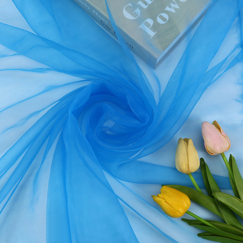 Sheer Organza Fabric Bolt, DIY Craft Fabric Roll 59"x40 Yards Lake Blue
