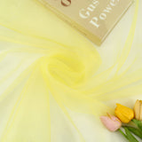 Sheer Organza Fabric Bolt, DIY Craft Fabric Roll 59"x40 Yards Light Yellow