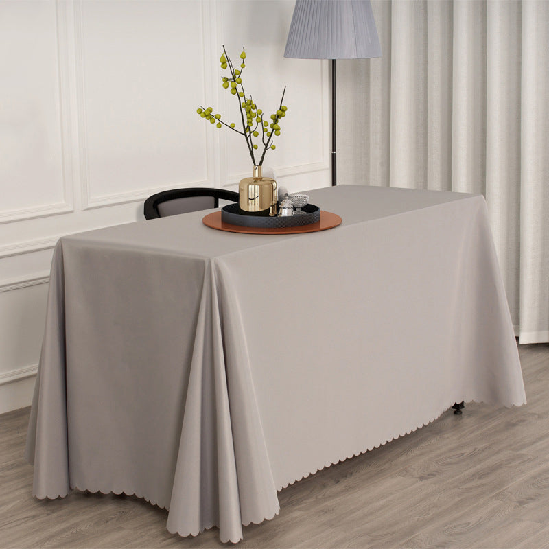 Polyester Rectangular Tablecloth 50"x120" Silver Gray